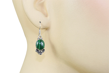 SKU 7926 unique Malachite Earrings Jewelry