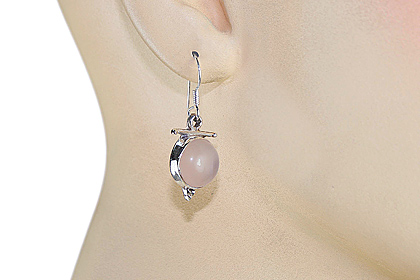 SKU 7934 unique Rose quartz Earrings Jewelry