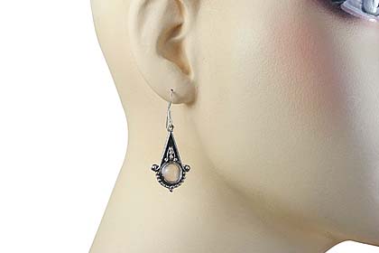 SKU 826 unique Rose quartz Earrings Jewelry
