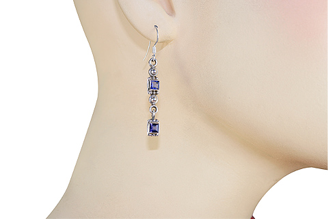 SKU 8319 unique Iolite Earrings Jewelry