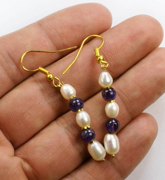 SKU 846 unique Pearl Earrings Jewelry