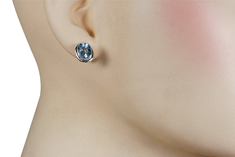 SKU 854 unique Blue Topaz Earrings Jewelry