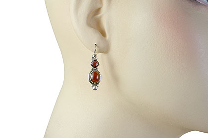 SKU 8808 unique Garnet Earrings Jewelry