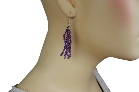 SKU 9083 unique Amethyst Earrings Jewelry