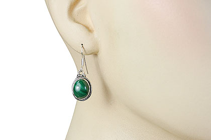 SKU 909 unique Malachite Earrings Jewelry