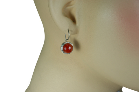 SKU 9116 unique Carnelian Earrings Jewelry