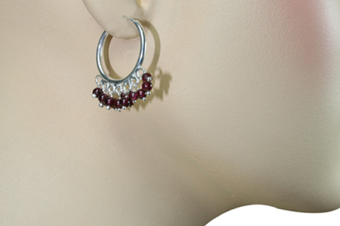 SKU 9137 unique Garnet Earrings Jewelry