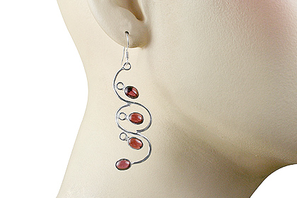 SKU 914 unique Garnet Earrings Jewelry