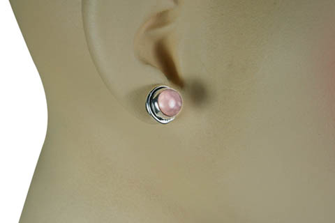 SKU 9157 unique Rose quartz Earrings Jewelry