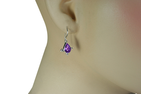 SKU 9158 unique Amethyst Earrings Jewelry
