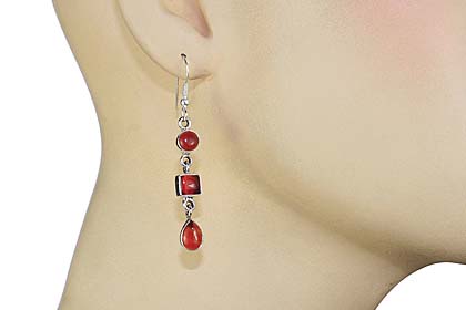 SKU 938 unique Garnet Earrings Jewelry