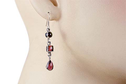 SKU 957 unique Garnet Earrings Jewelry