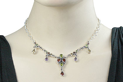 SKU 1125 unique Multi-stone Necklaces Jewelry