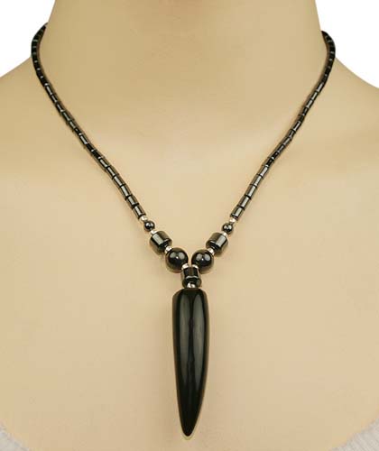 SKU 1300 unique Hematite Necklaces Jewelry