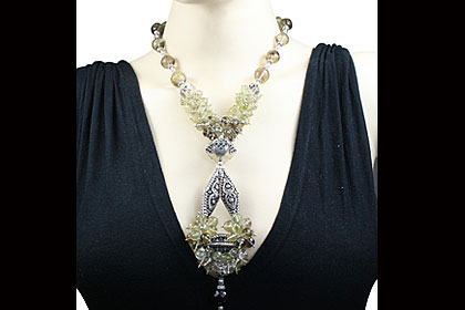 SKU 14077 unique Lemon Quartz Necklaces Jewelry