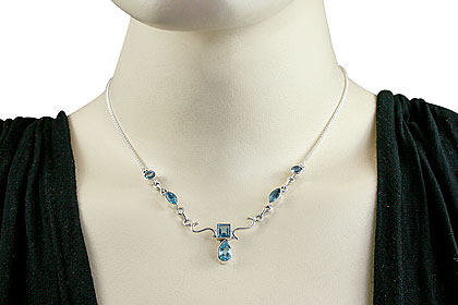 SKU 14409 unique Blue topaz Necklaces Jewelry