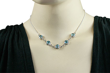 SKU 14437 unique Blue topaz Necklaces Jewelry