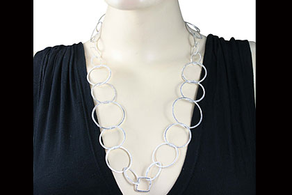 SKU 14559 unique Silver Necklaces Jewelry