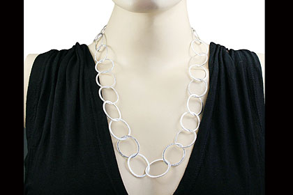 SKU 14721 unique Silver Necklaces Jewelry