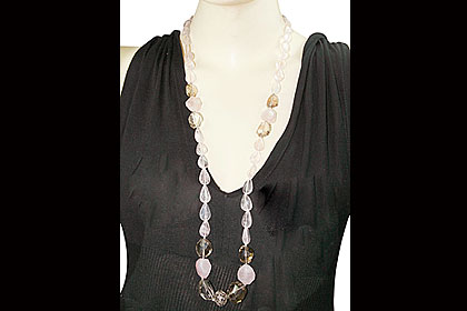 SKU 14823 unique Rose quartz Necklaces Jewelry