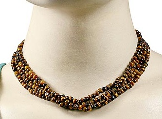 SKU 16 unique Tiger eye Necklaces Jewelry