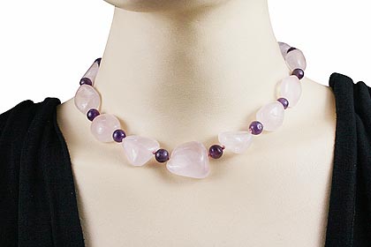 SKU 3067 unique Rose quartz Necklaces Jewelry