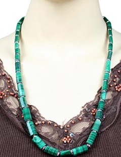 SKU 43 unique Malachite Necklaces Jewelry