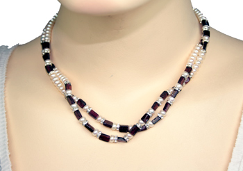 SKU 598 unique Garnet Necklaces Jewelry