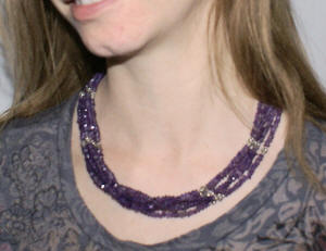 SKU 6483 unique Amethyst Necklaces Jewelry