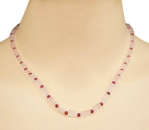 SKU 7395 unique Rose quartz Necklaces Jewelry