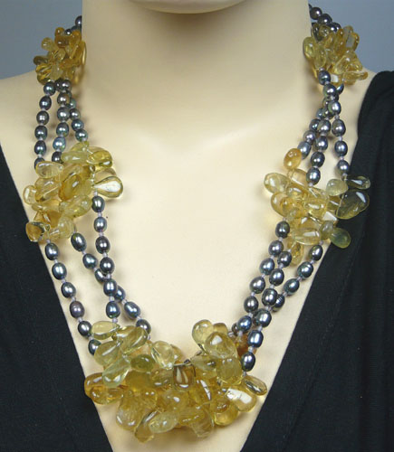 SKU 7466 unique Pearl Necklaces Jewelry
