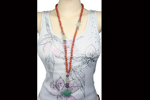 SKU 7946 unique Multi-stone Necklaces Jewelry