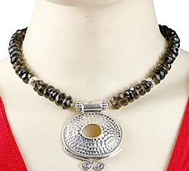 SKU 7992 unique Smoky Quartz Necklaces Jewelry