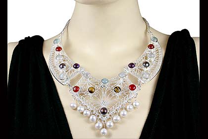 SKU 8509 unique Multi-stone Necklaces Jewelry