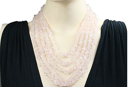 SKU 8903 unique Rose quartz Necklaces Jewelry