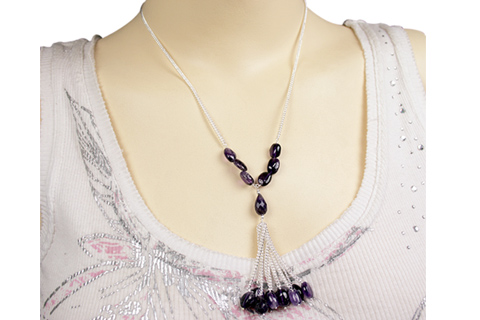 SKU 9025 unique Amethyst Necklaces Jewelry