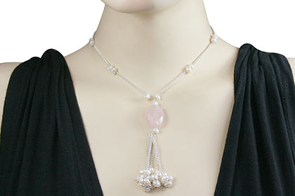 SKU 9027 unique Rose quartz Necklaces Jewelry
