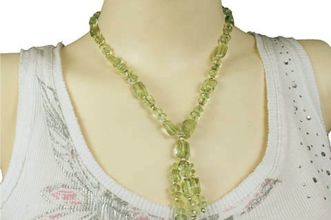 SKU 9091 unique Green amethyst Necklaces Jewelry