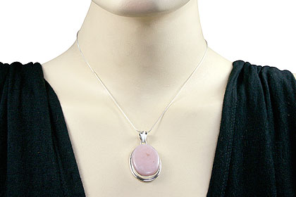 SKU 15442 unique Pink Opal Pendants Jewelry