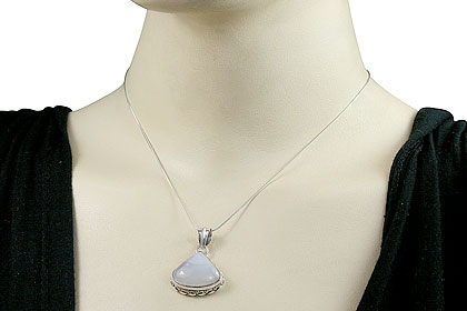 SKU 15492 unique Blue Lace Agate Pendants Jewelry