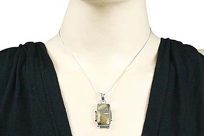 SKU 1824 unique Rutilated quartz Pendants Jewelry