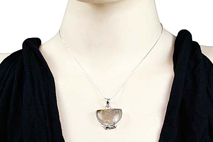SKU 1827 unique Rutilated quartz Pendants Jewelry