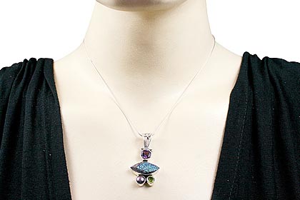 SKU 5065 unique Multi-stone Pendants Jewelry