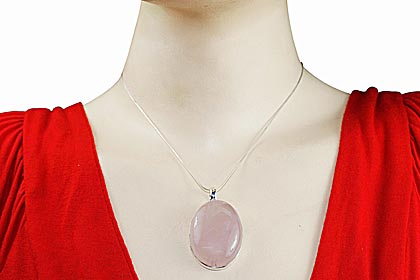 SKU 639 unique Rose quartz Pendants Jewelry