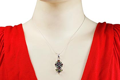 SKU 6394 unique Multi-stone Pendants Jewelry