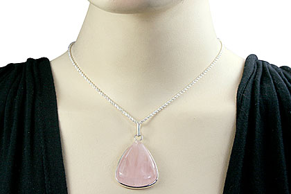 SKU 640 unique Rose quartz Pendants Jewelry