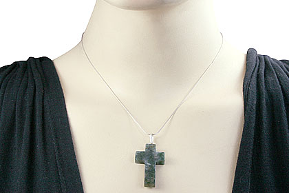 SKU 6402 unique Moss agate Pendants Jewelry