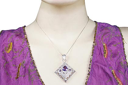 SKU 7052 unique Amethyst Pendants Jewelry