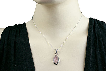 SKU 7333 unique Rose quartz Pendants Jewelry