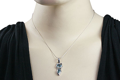 SKU 742 unique Blue Topaz Pendants Jewelry